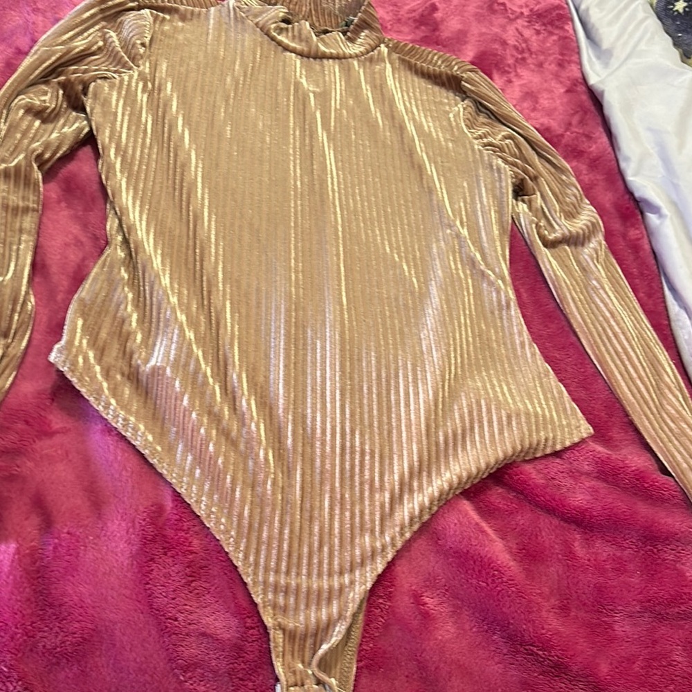 Gold Long Sleeve Bodysuit